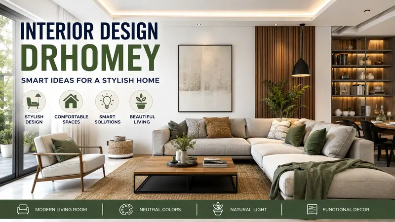 Stylish modern living room showcasing interior design drhomey ideas with elegant furniture and natural lighting.