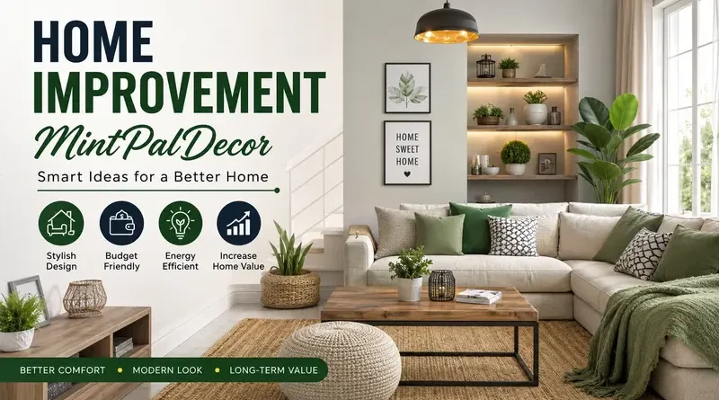 Modern home interior featuring home improvement MintPalDecor ideas with stylish furniture and functional décor.