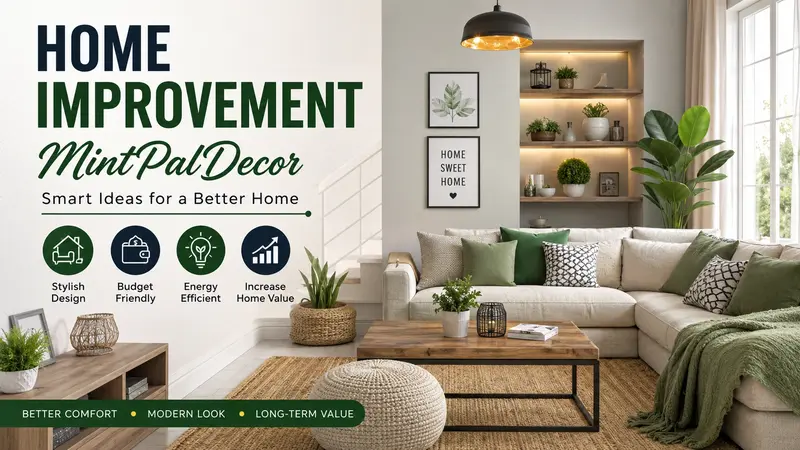 Modern home interior featuring home improvement MintPalDecor ideas with stylish furniture and functional décor.