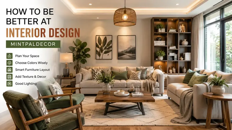 How to be better at interior design mintpaldecor with a modern living room featuring stylish furniture, balanced lighting, elegant décor, and functional home design.
