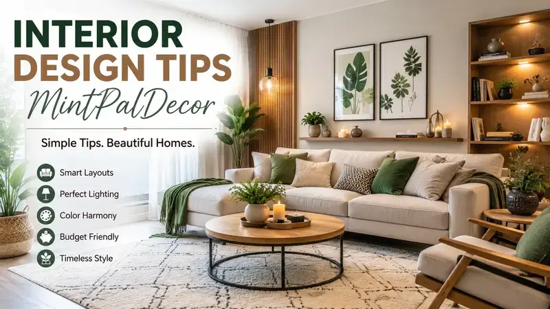 Modern living room showcasing interior design tips mintpaldecor with elegant furniture and stylish home décor